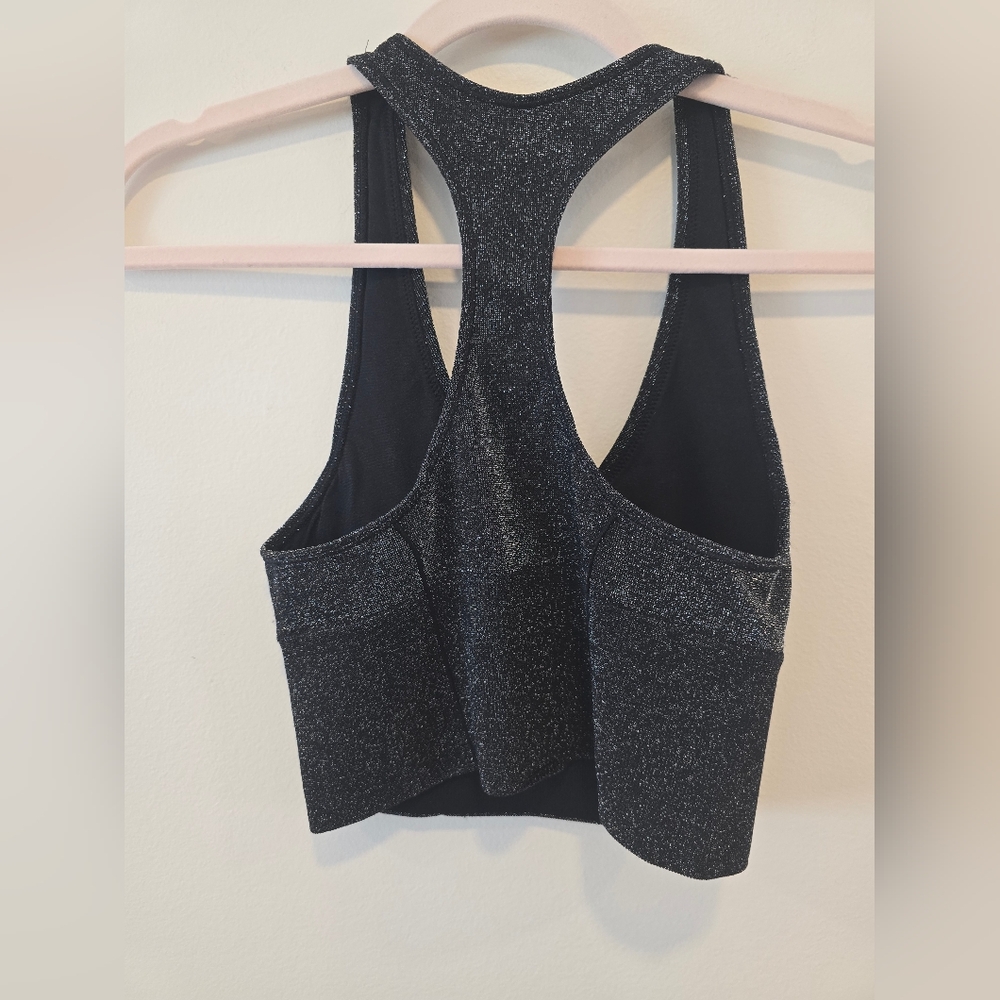 Victoria's Secret Pink Shimmering Black Sports Bra, Size Sm Nwt - Picture 3 of 5